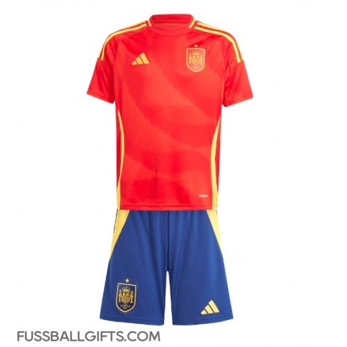 Spanien Fußballbekleidung Heimtrikot Kinder EM 2024 Kurzarm (+ kurze hosen)